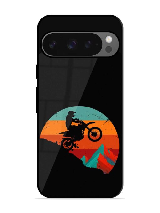 Mountain Bike Glossy Metal Phone Cover for Google Pixel 9 Pro Xl