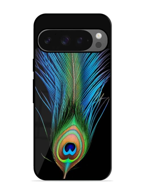 Peacock Feather Glossy Metal TPU Phone Cover for Google Pixel 9 Pro Xl