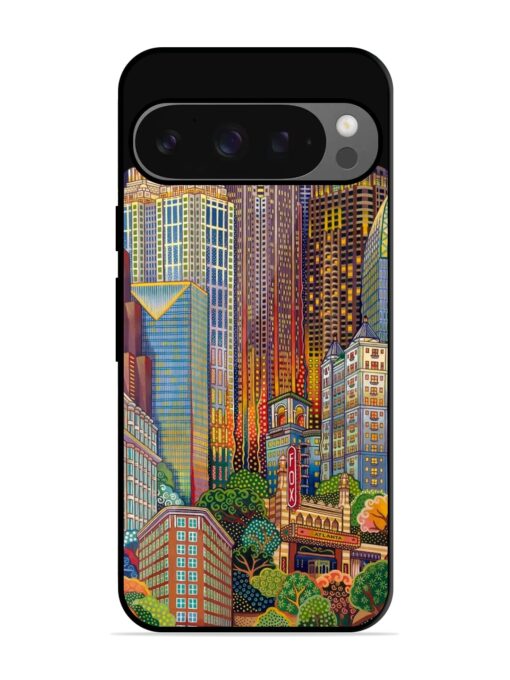 Cityscapes Art Glossy Metal Phone Cover for Google Pixel 9 Pro Xl