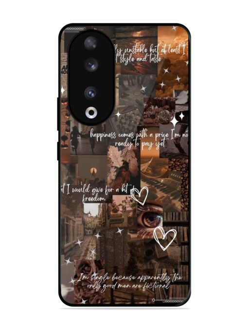 Melancholy Aesthetic Glossy Metal Phone Cover for Honor 90