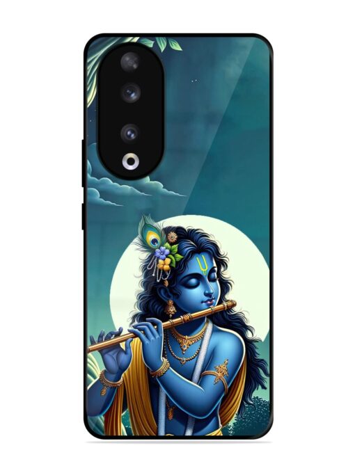 Krishna's Divine Flute Glossy Metal Phone Cover for Honor 90 Zapvi