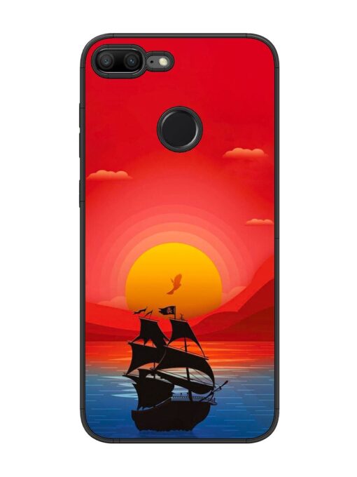 Sunset Sail Glossy Metal Phone Cover for Honor 9 Lite Zapvi