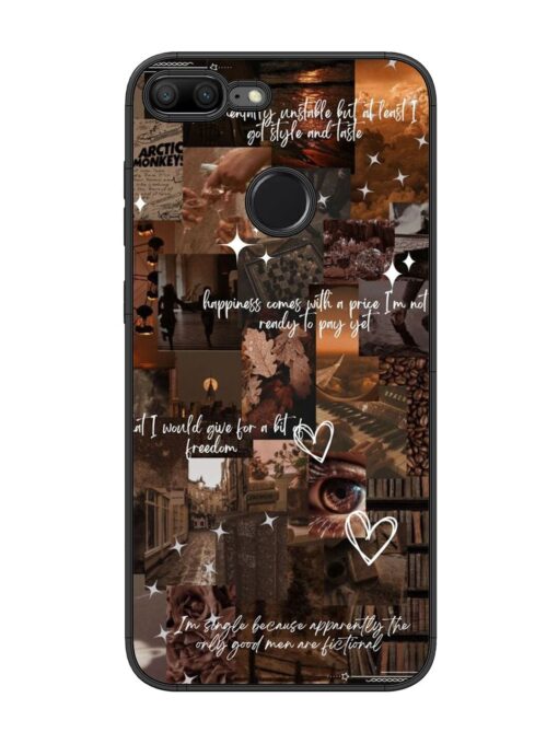 Melancholy Aesthetic Glossy Metal Phone Cover for Honor 9 Lite Zapvi