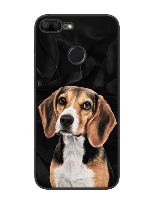 Beagle Portrait Glossy Metal Phone Cover for Honor 9 Lite Zapvi