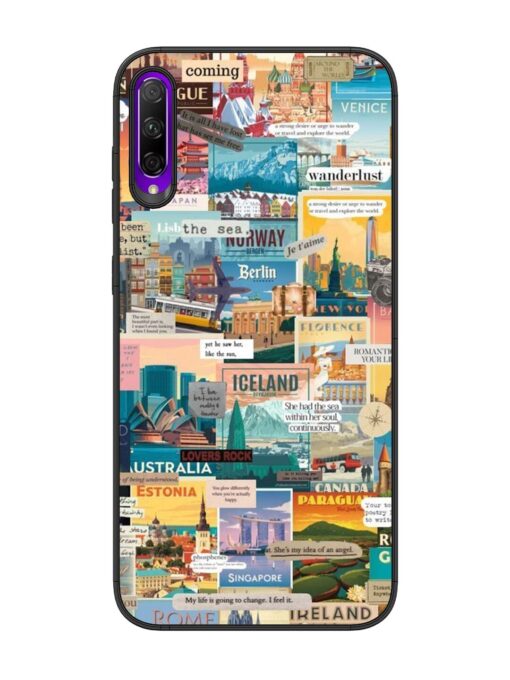 Travel Inspiration Collage Glossy Metal Phone Cover for Honor 9X Pro