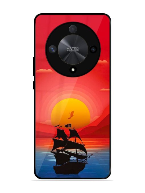 Sunset Sail Glossy Metal Phone Cover for Honor X9b (5G)