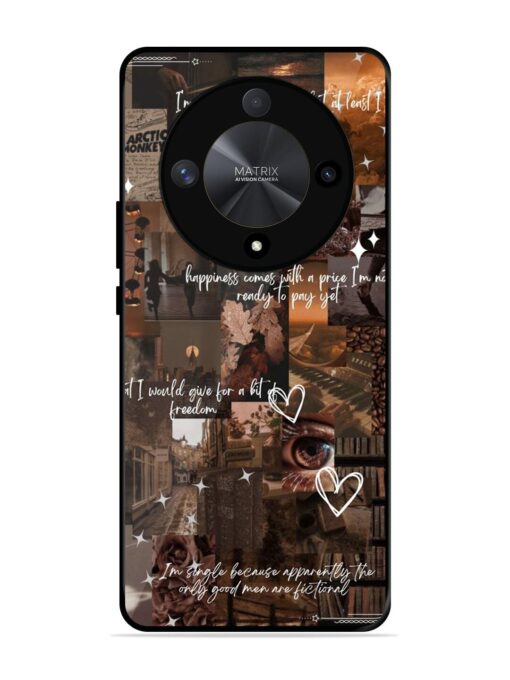 Melancholy Aesthetic Glossy Metal Phone Cover for Honor X9b (5G) Zapvi