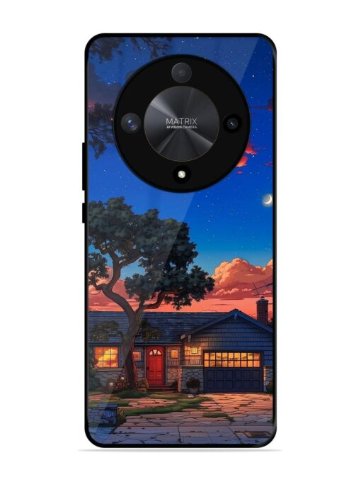 Serene Suburban Twilight Glossy Metal Phone Cover for Honor X9b (5G) Zapvi