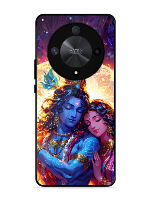 Radha Krishna Art Glossy Metal Phone Cover for Honor X9b (5G) Zapvi