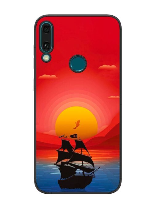 Sunset Sail Glossy Metal Phone Cover for Honor Y9 (2019) Zapvi