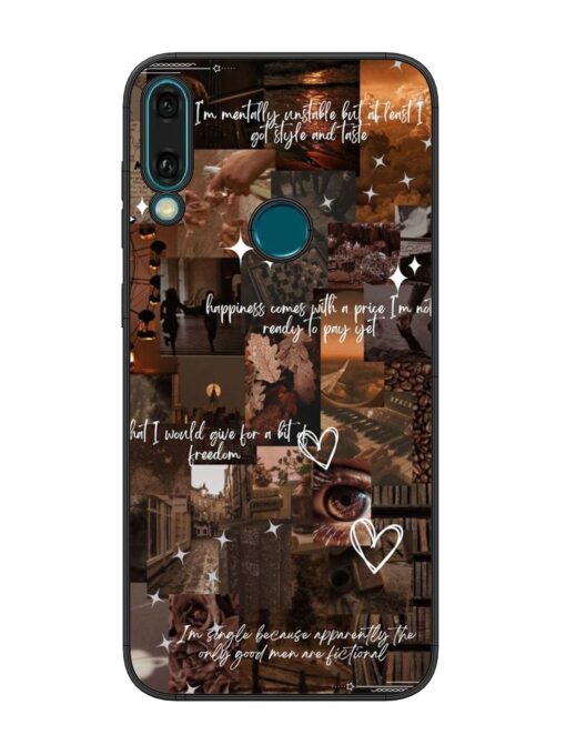 Melancholy Aesthetic Glossy Metal Phone Cover for Honor Y9 (2019) Zapvi