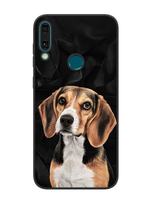 Beagle Portrait Glossy Metal Phone Cover for Honor Y9 (2019) Zapvi