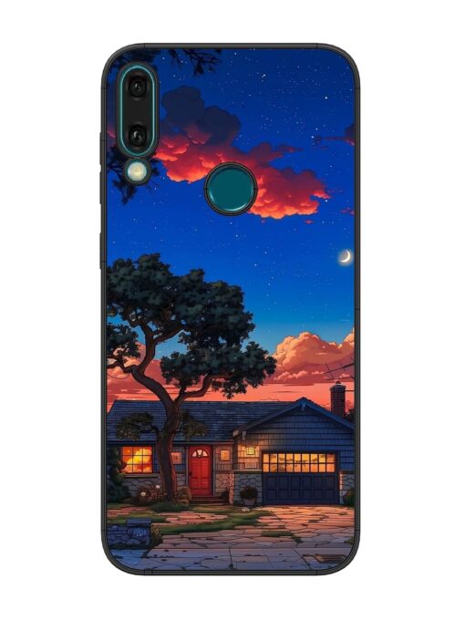 Serene Suburban Twilight Glossy Metal Phone Cover for Honor Y9 (2019)