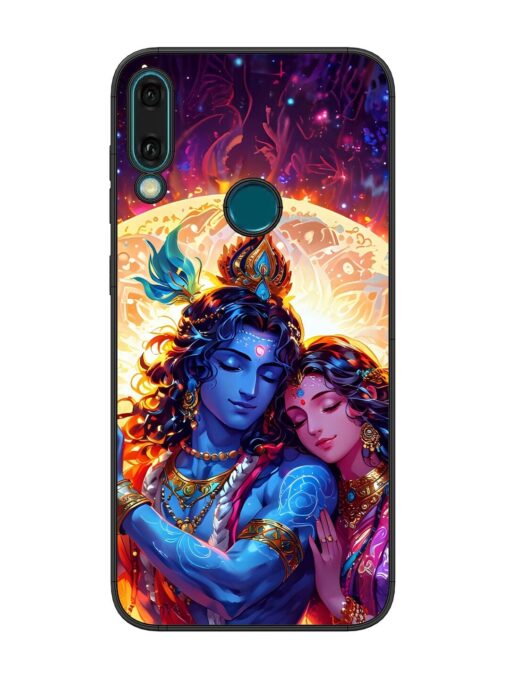 Radha Krishna Art Glossy Metal Phone Cover for Honor Y9 (2019) Zapvi