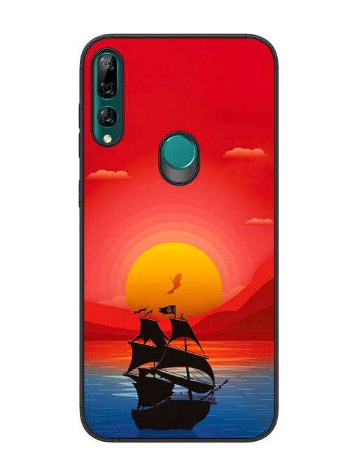 Sunset Sail Glossy Metal Phone Cover for Honor Y9 Prime