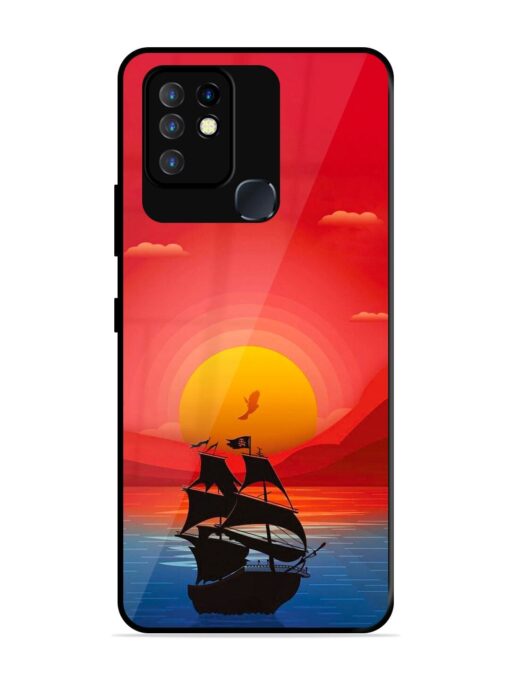 Sunset Sail Glossy Metal Phone Cover for Infinix Hot 10