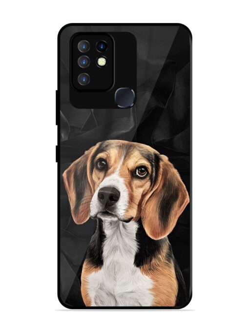 Beagle Portrait Glossy Metal Phone Cover for Infinix Hot 10 Zapvi