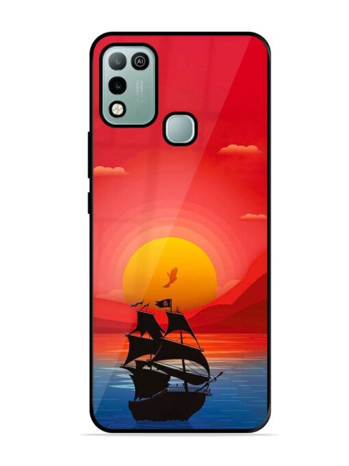 Sunset Sail Glossy Metal Phone Cover for Infinix Hot 10 Play Zapvi