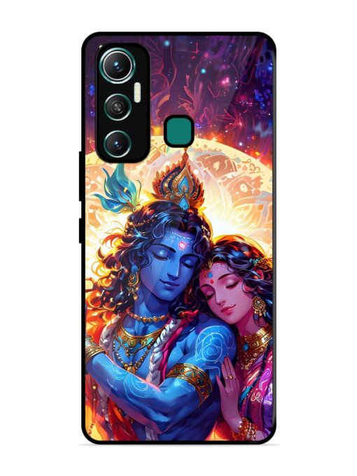 Radha Krishna Art Glossy Metal Phone Cover for Infinix Hot 11 (2021) Zapvi