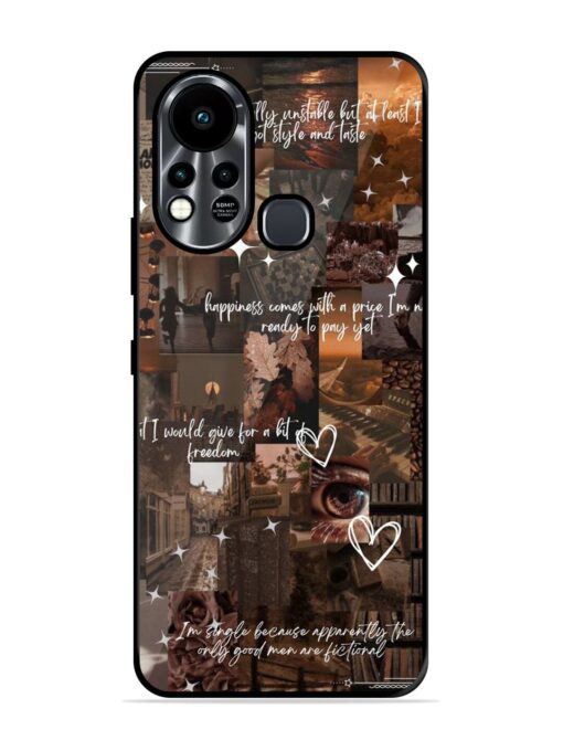 Melancholy Aesthetic Glossy Metal Phone Cover for Infinix Hot 11S