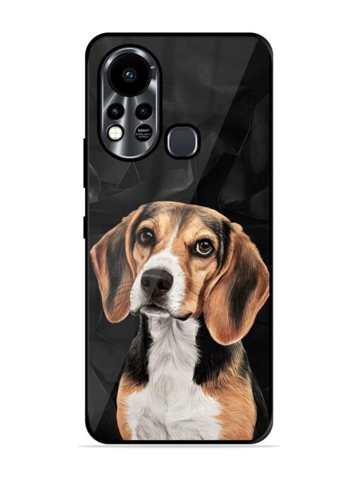 Beagle Portrait Glossy Metal Phone Cover for Infinix Hot 11S