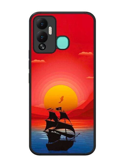 Sunset Sail Glossy Metal Phone Cover for Infinix Hot 12 Play Zapvi