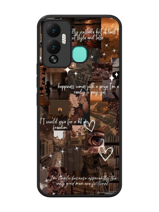 Melancholy Aesthetic Glossy Metal Phone Cover for Infinix Hot 12 Play Zapvi