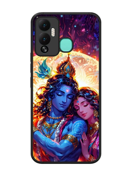 Radha Krishna Art Glossy Metal Phone Cover for Infinix Hot 12 Play Zapvi