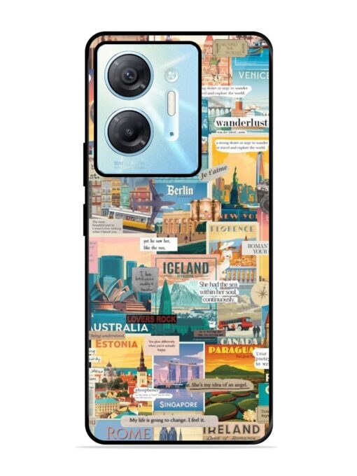 Travel Inspiration Collage Glossy Metal Phone Cover for Infinix Hot 30 (5G)