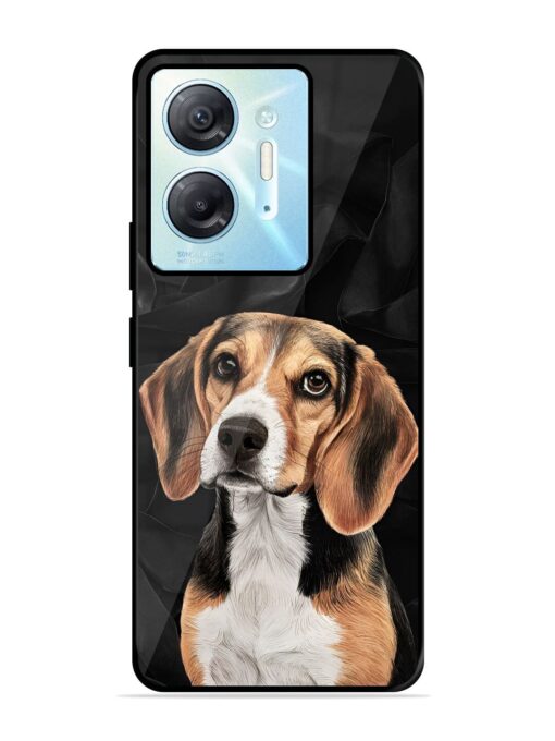 Beagle Portrait Glossy Metal Phone Cover for Infinix Hot 30 (5G)