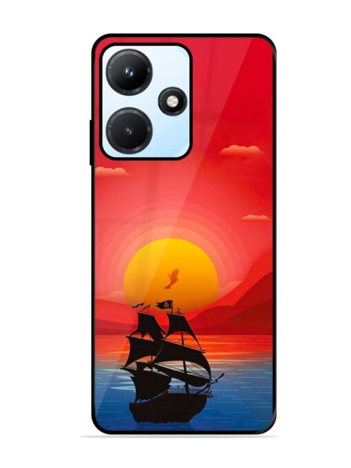 Sunset Sail Glossy Metal Phone Cover for Infinix Hot 30I Zapvi