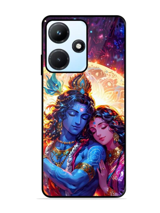 Radha Krishna Art Glossy Metal Phone Cover for Infinix Hot 30I Zapvi