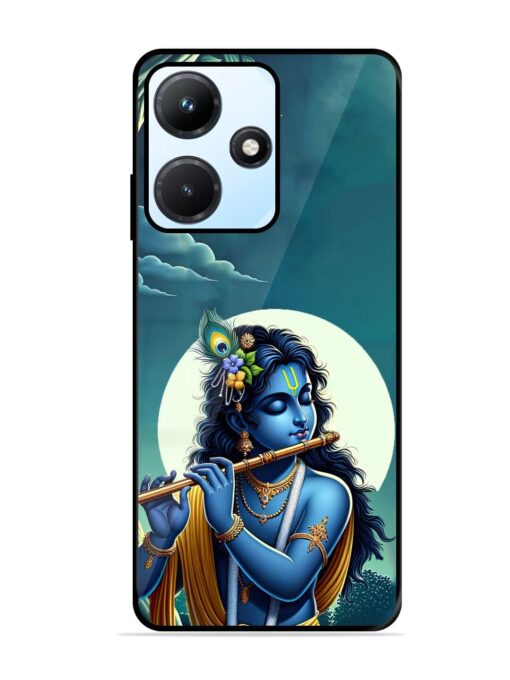 Krishna's Divine Flute Glossy Metal Phone Cover for Infinix Hot 30I Zapvi