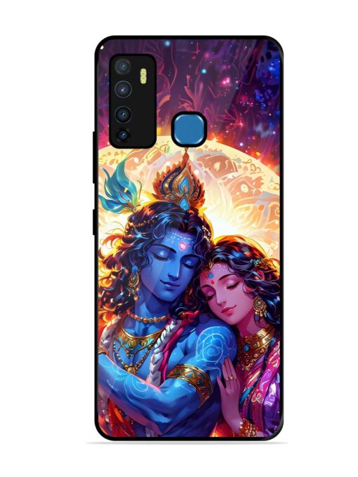 Radha Krishna Art Glossy Metal Phone Cover for Infinix Hot 9 Zapvi