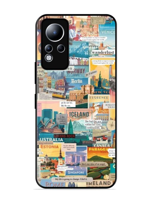 Travel Inspiration Collage Glossy Metal Phone Cover for Infinix Note 11 Zapvi