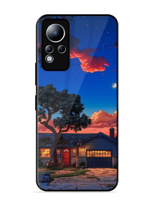 Serene Suburban Twilight Glossy Metal Phone Cover for Infinix Note 11 Zapvi