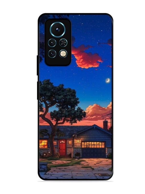 Serene Suburban Twilight Glossy Metal Phone Cover for Infinix Note 11S