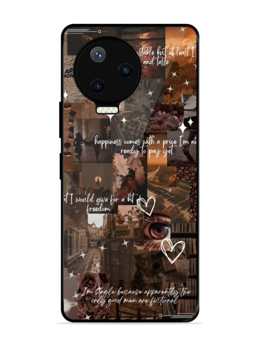 Melancholy Aesthetic Glossy Metal Phone Cover for Infinix Note 12 Pro (4G)