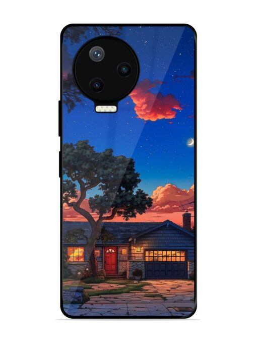 Serene Suburban Twilight Glossy Metal Phone Cover for Infinix Note 12 Pro (4G)