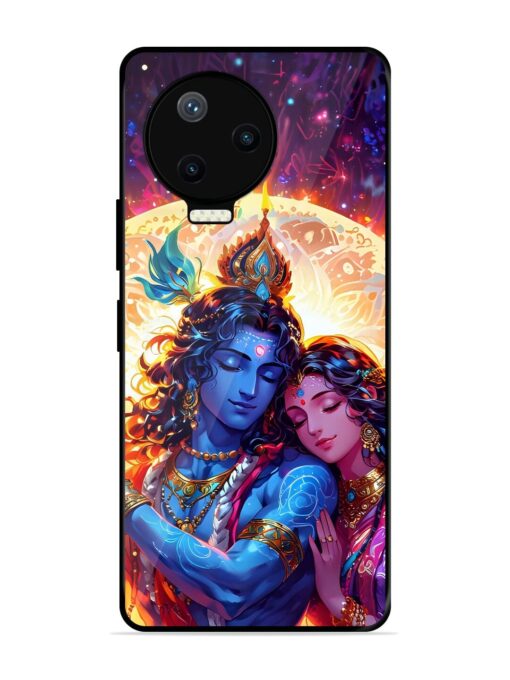 Radha Krishna Art Glossy Metal Phone Cover for Infinix Note 12 Pro (4G) Zapvi