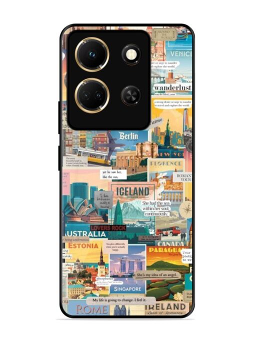 Travel Inspiration Collage Glossy Metal Phone Cover for Infinix Note 30 (5G) Zapvi