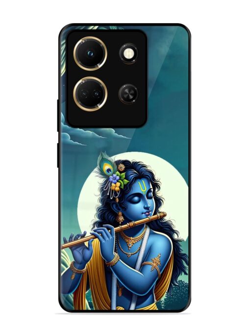 Krishna's Divine Flute Glossy Metal Phone Cover for Infinix Note 30 (5G) Zapvi