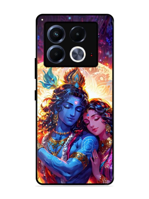 Radha Krishna Art Glossy Metal Phone Cover for Infinix Note 40 (5G)