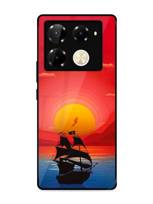 Sunset Sail Glossy Metal Phone Cover for Infinix Note 40 Pro (5G) Zapvi