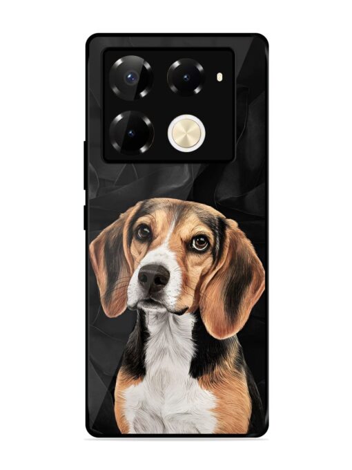 Beagle Portrait Glossy Metal Phone Cover for Infinix Note 40 Pro (5G) Zapvi