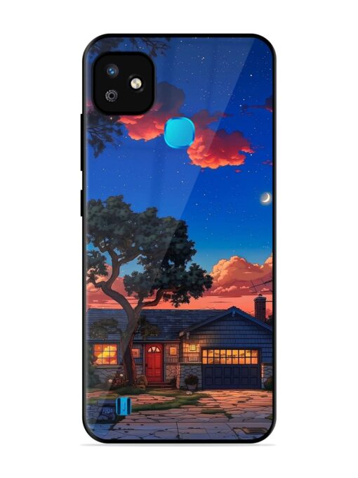 Serene Suburban Twilight Glossy Metal Phone Cover for Infinix Smart Hd (2021) Zapvi