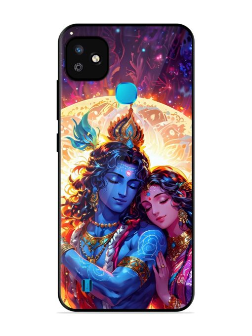 Radha Krishna Art Glossy Metal Phone Cover for Infinix Smart Hd (2021) Zapvi