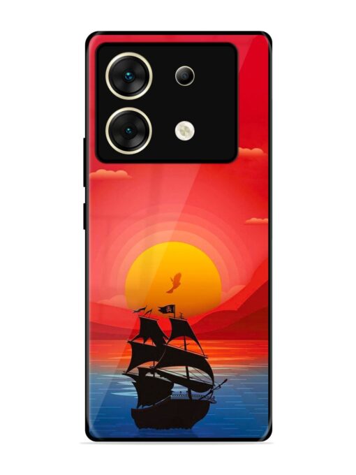 Sunset Sail Glossy Metal Phone Cover for Infinix Zero 30 (5G) Zapvi