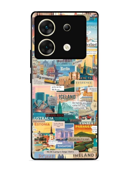 Travel Inspiration Collage Glossy Metal Phone Cover for Infinix Zero 30 (5G)