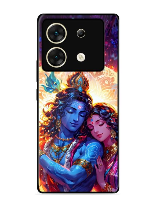 Radha Krishna Art Glossy Metal Phone Cover for Infinix Zero 30 (5G)